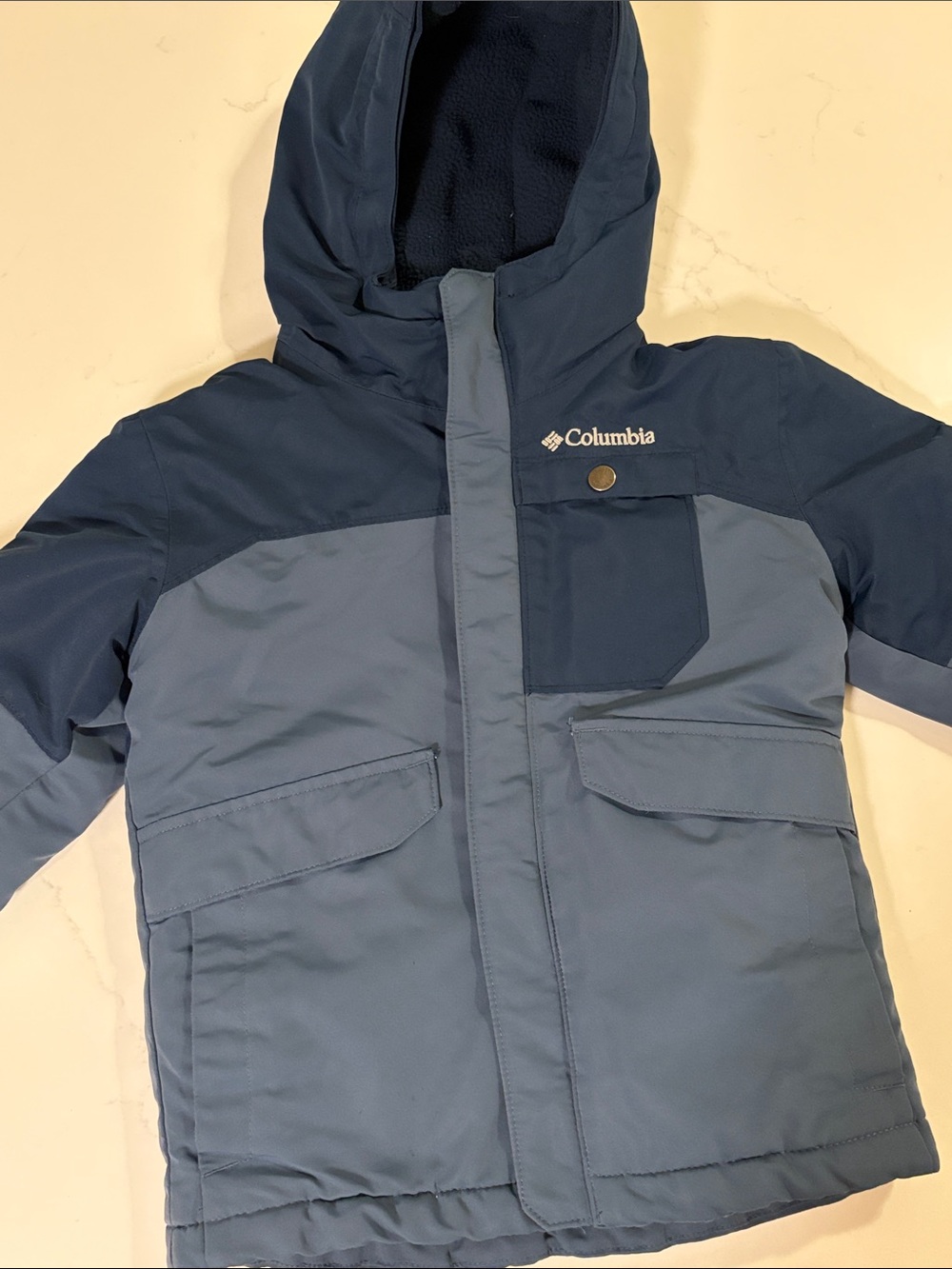 Columbia Boys' Nordic Strider II Blue Hooded Jacket size XS